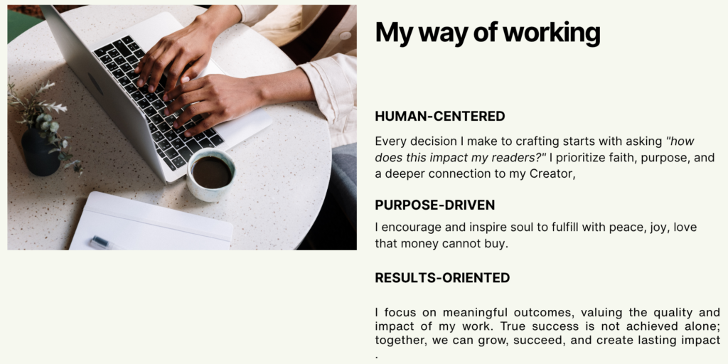my way of working